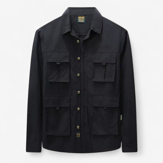 Veste Hiver Longue Manches avec Fermeture Éclair et Poches Pratiques - LuxeStyle