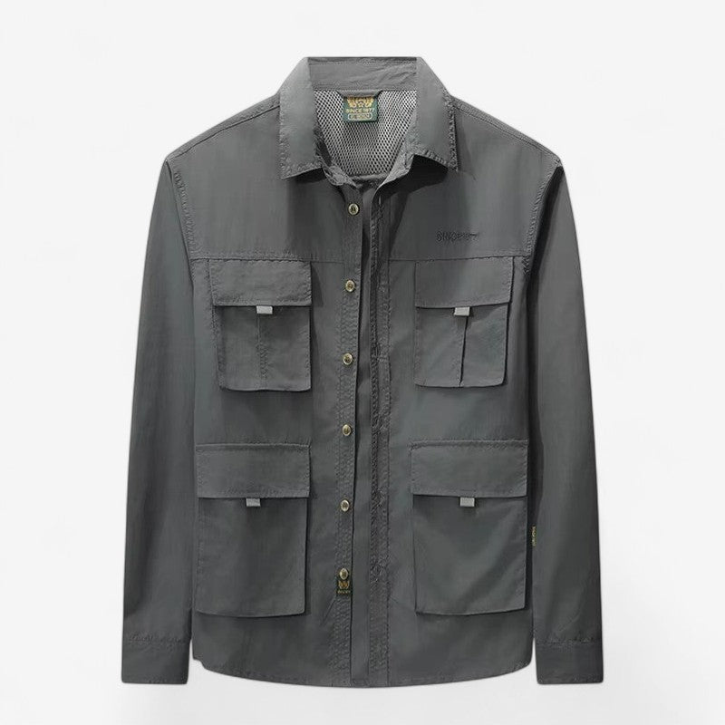 Veste Hiver Longue Manches avec Fermeture Éclair et Poches Pratiques