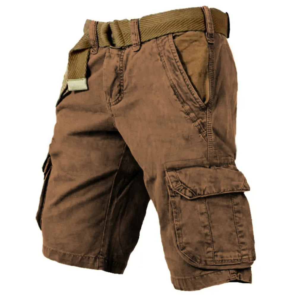 Pantalon Chino Brun avec Ceinture pour Homme - LuxeStyle