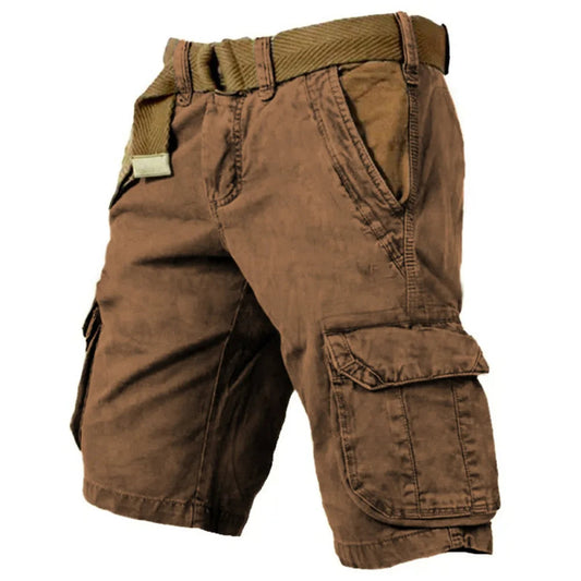 Pantalon Chino Brun avec Ceinture pour Homme - LuxeStyle