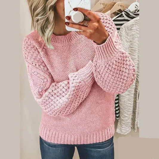 Pull Femme Élégant en Laine Chaude à Manches Longues - LuxeStyle