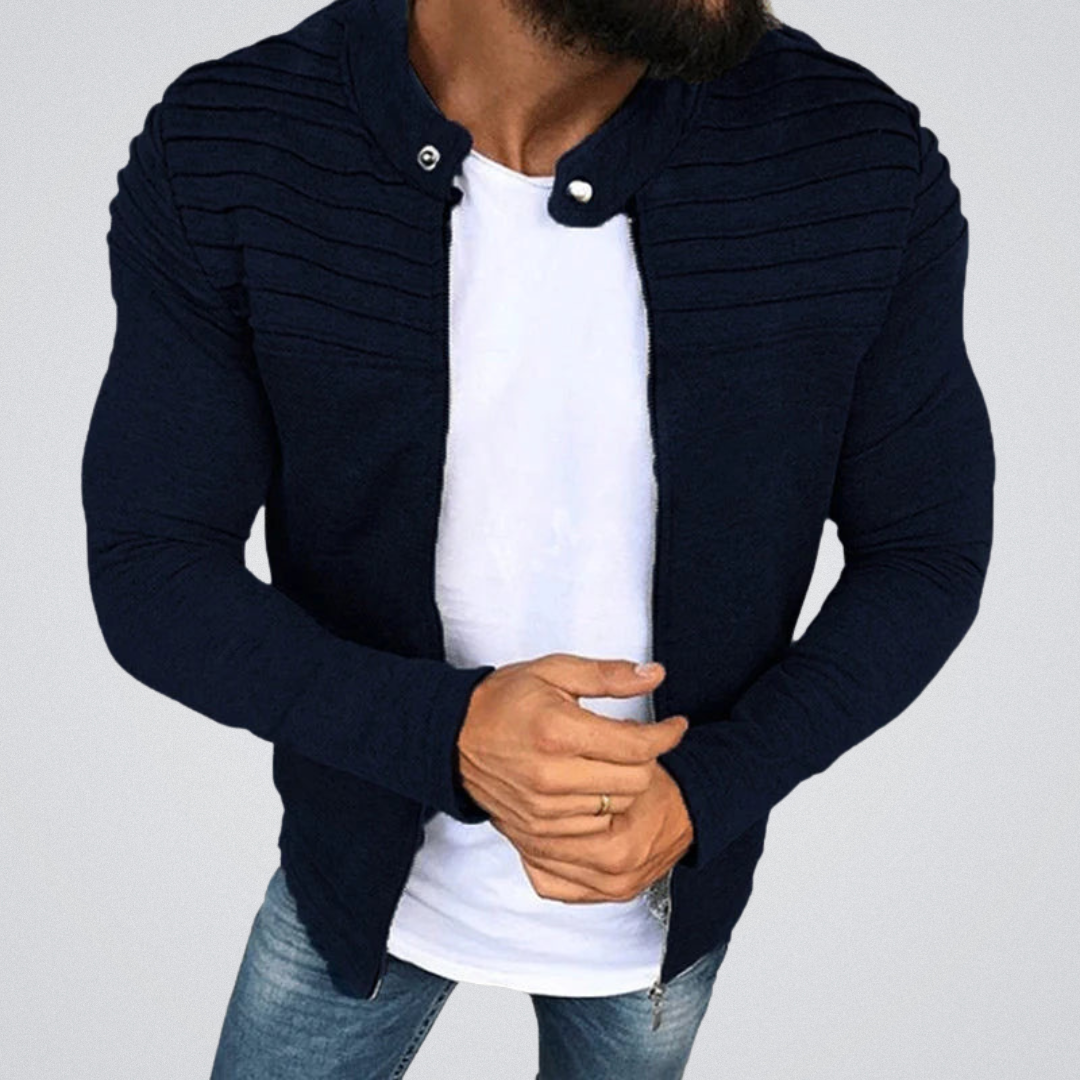 Veste Homme Élégante Taille Slim avec Épaules Rembourrées