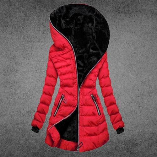 Manteau femme hivernal doublé fourrure synthétique