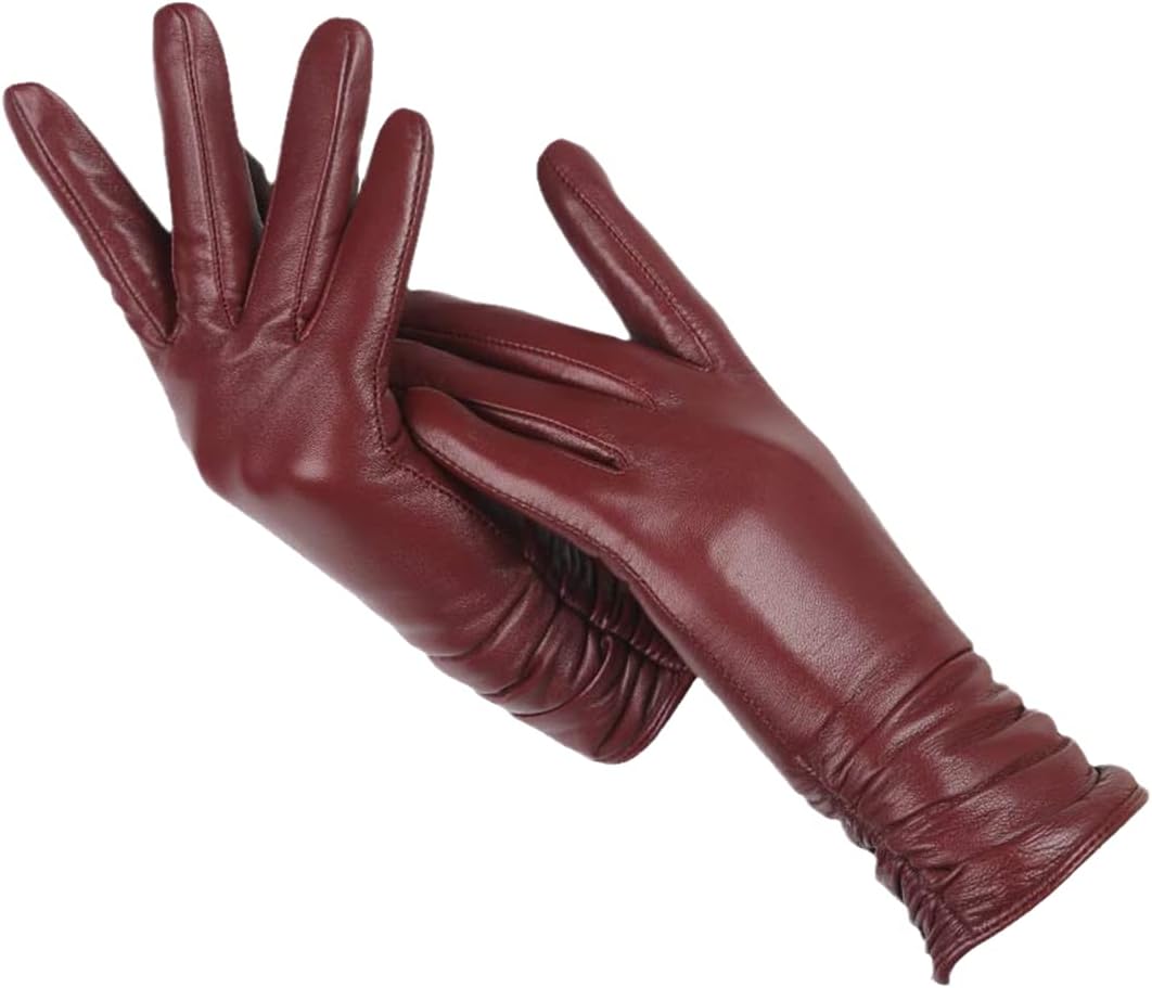 Gants Cuir Élégants Femmes Hiver