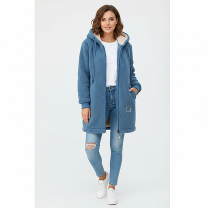 Veste Fille Hiver Douillet avec Capuche et Coupe Détendue - LuxeStyle
