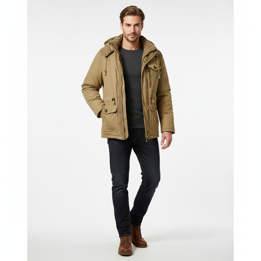 Veste Hiver Étanche – Manteau Polaire Douillet avec Doublure Molleton & Capuche - LuxeStyle