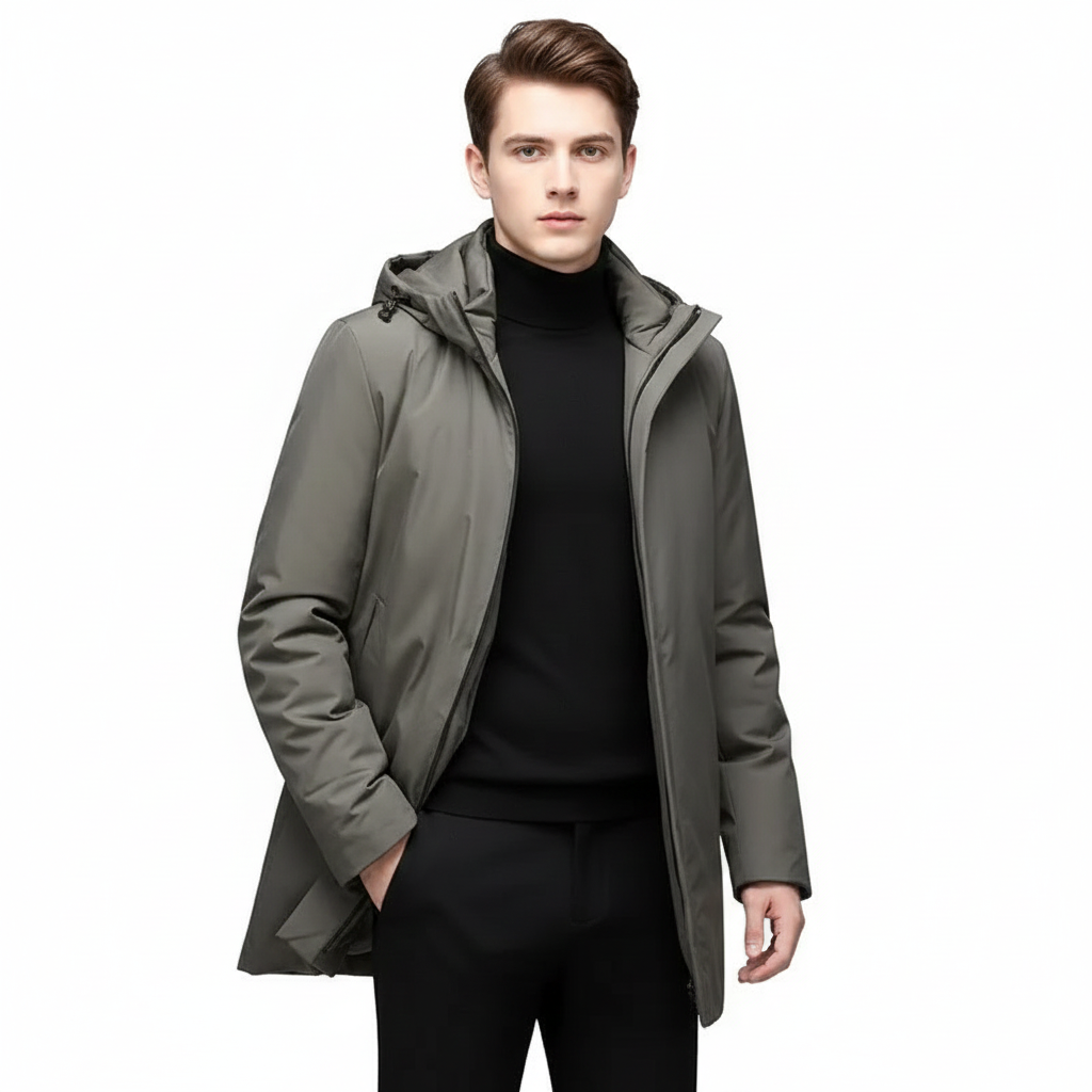 Manteau d'Hiver Homme Étanche - Parka Chaude avec Capuche Réglable - LuxeStyle