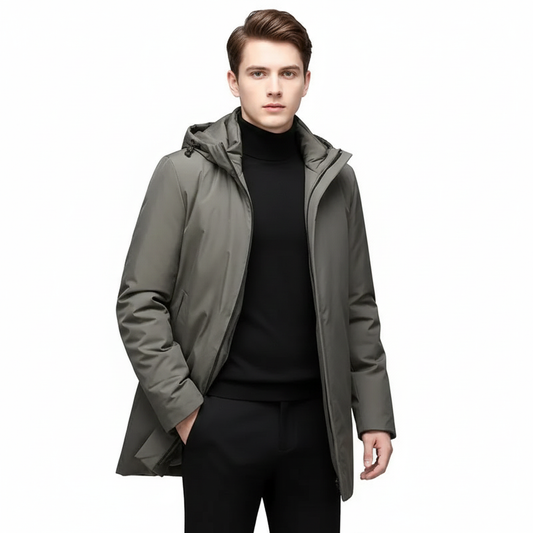 Manteau d'Hiver Homme Étanche - Parka Chaude avec Capuche Réglable - LuxeStyle