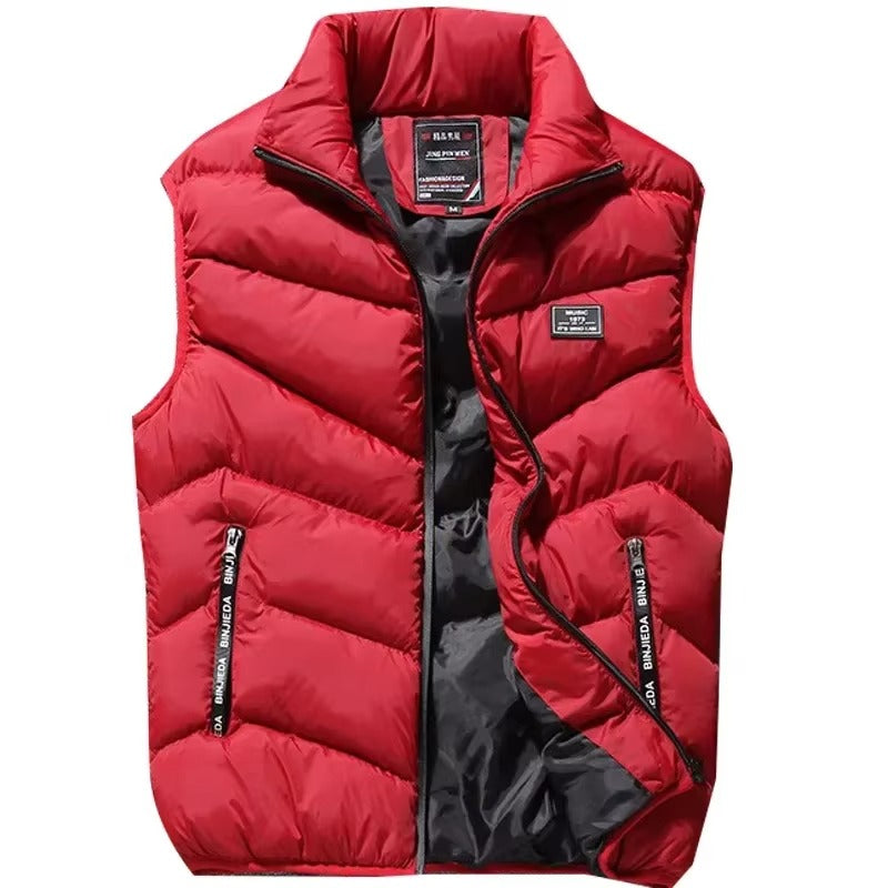 Gilet Quilté Zippé Homme Mode Hiver