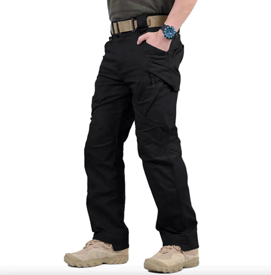 Pantalon Cargo Militaire Noir Homme - LuxeStyle