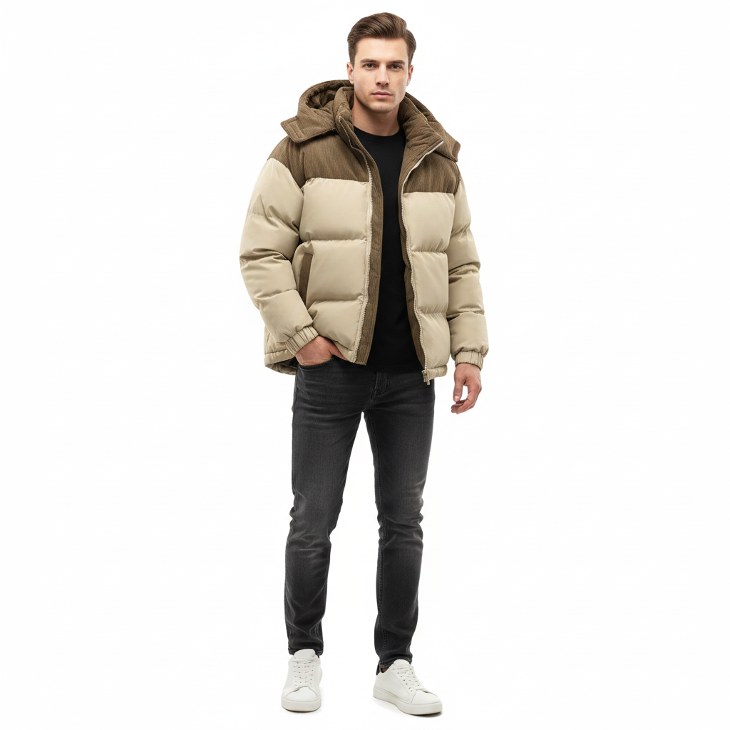Veste Hiver Homme Élégante à Capuche - Doublée Chaude et Étanche