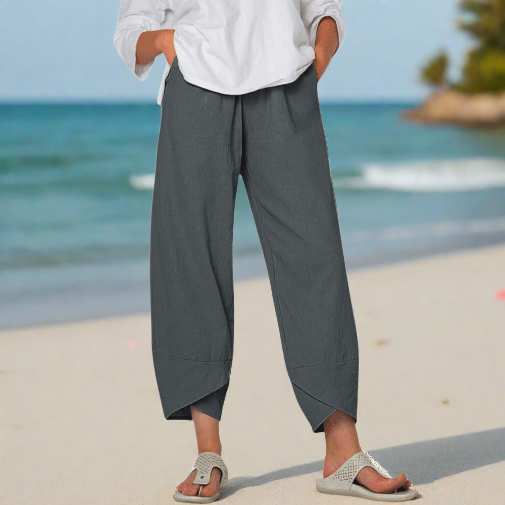 Pantalon Femme Chic avec Poches et Coupe Détendue