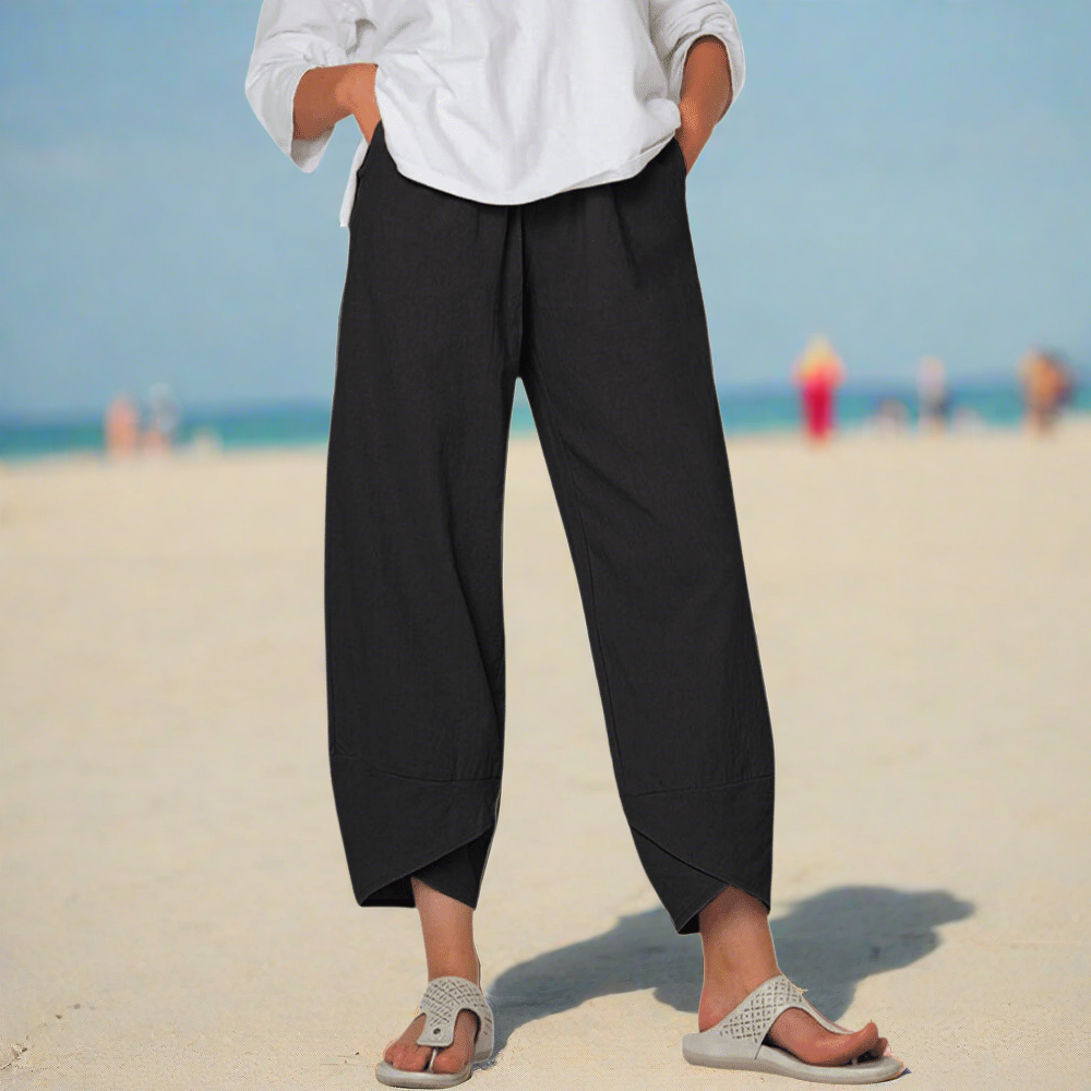 Pantalon Femme Chic avec Poches et Coupe Détendue