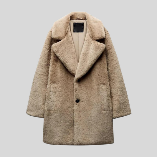 Manteau Femme Élégant Col Montant pour Automne Hiver - LuxeStyle