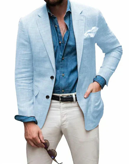Blazer Élégant Homme avec Poche poitrine pour Printemps - LuxeStyle