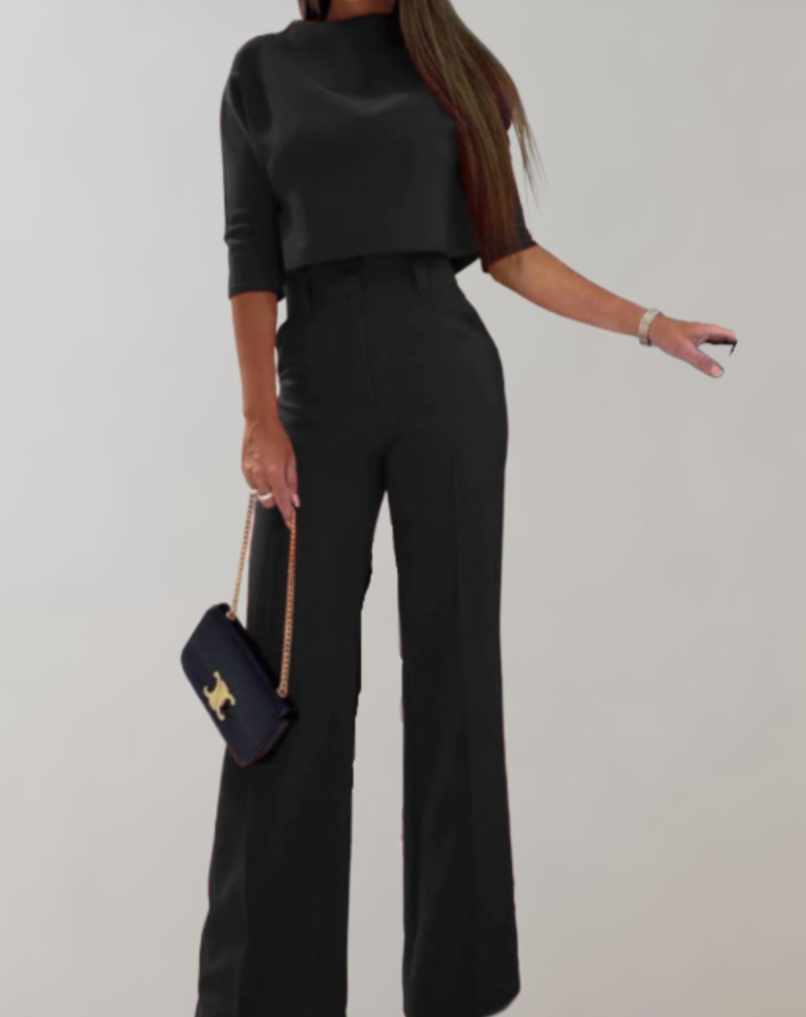 Amelia - Ensemble élégant deux pièces manches courtes et pantalon décontracté - LuxeStyle