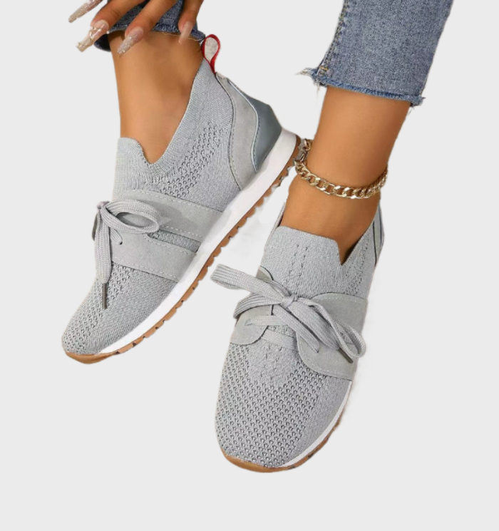 Chaussures running femmes légères gris clair - LuxeStyle