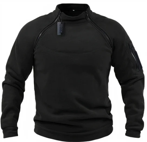 Sweat à Capuche Homme – Pull Polaire Stratégique avec Poches Discrètes & Fermetures Éclair Rapides