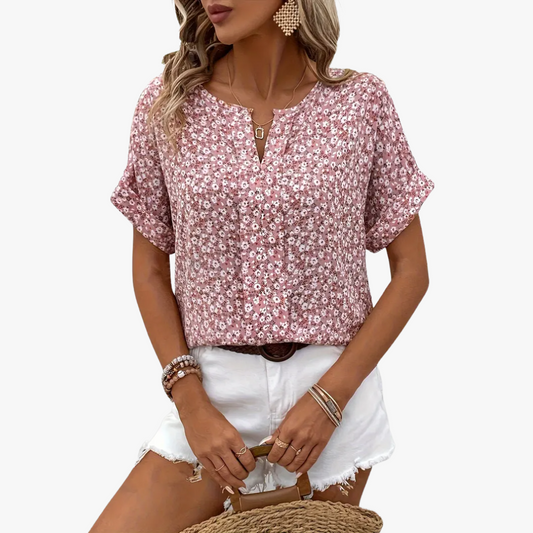 Blouse Femme Élégante à Fleurs pour Travail ou Soirée - LuxeStyle