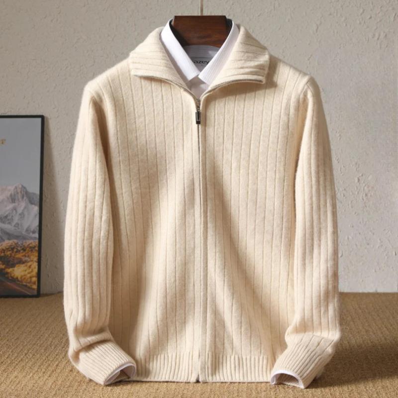 Pull D’Hiver En Cachemire Pour Homme | Avec Fermeture Éclair