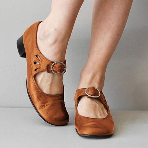 Chaussures Femmes Élégantes Noires à Boucle