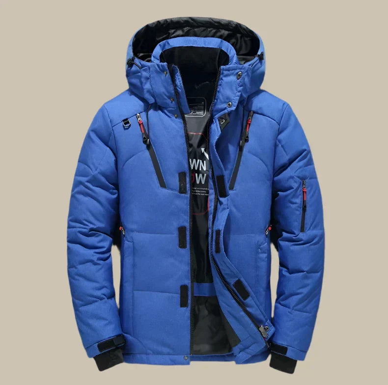 Veste Hiver Homme Élégante - Manteau Étanche et Doublure Chaude