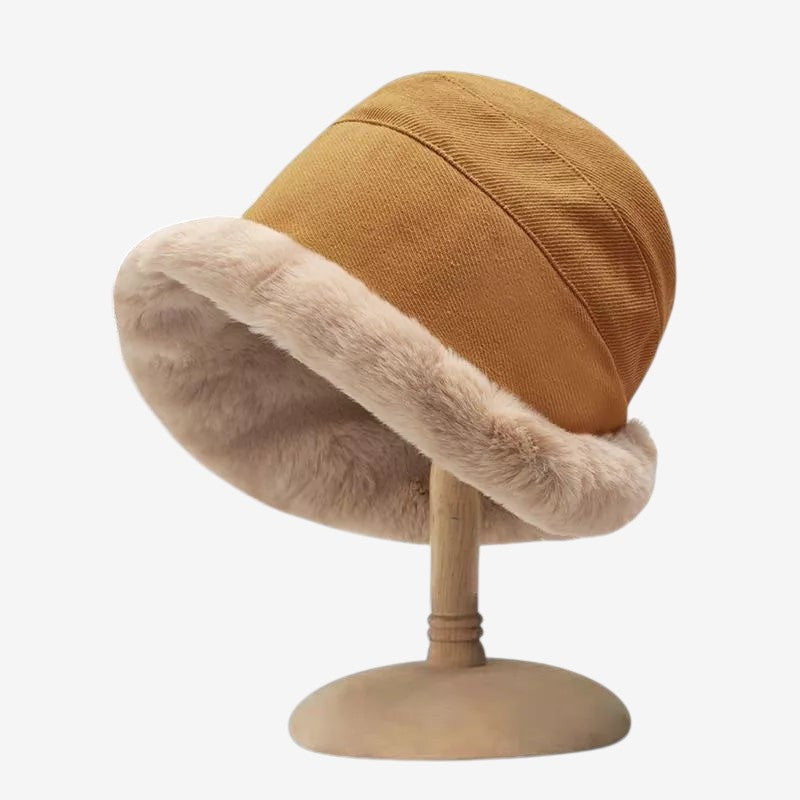 Chapeau Bob Épais Classique avec Oreilles en Fourrure