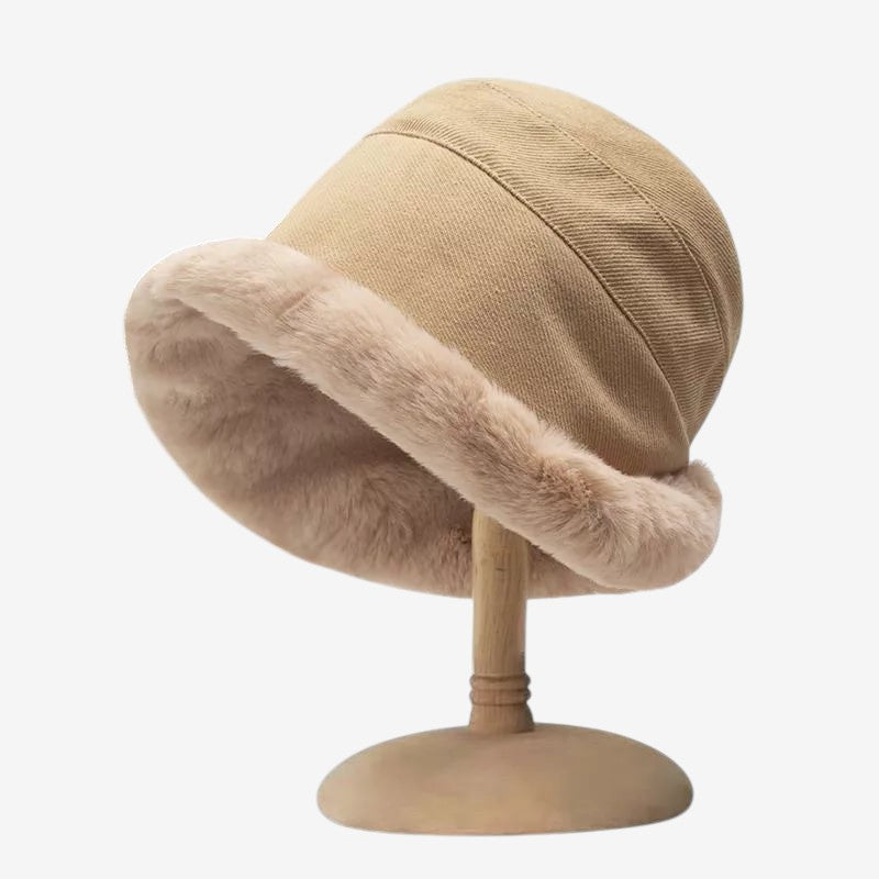 Chapeau Bob Épais Classique avec Oreilles en Fourrure