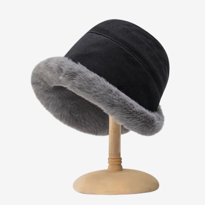Chapeau Bob Épais Classique avec Oreilles en Fourrure