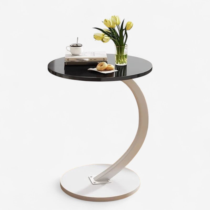 Table Basse Design Ronde en Bois MDF Réglable - LuxeStyle