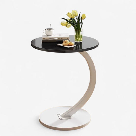 Table Basse Design Ronde en Bois MDF Réglable - LuxeStyle