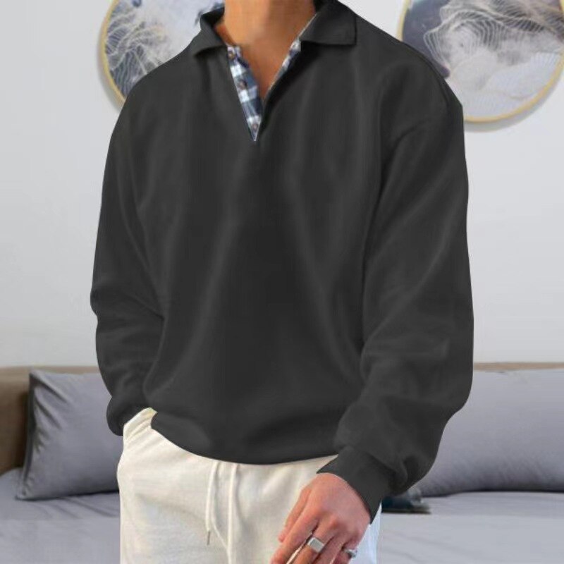 Pull en laine châle marron pour homme