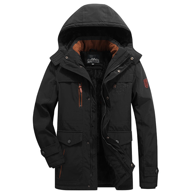 Parka Homme Hiver avec Capuche et Fermeture Éclair