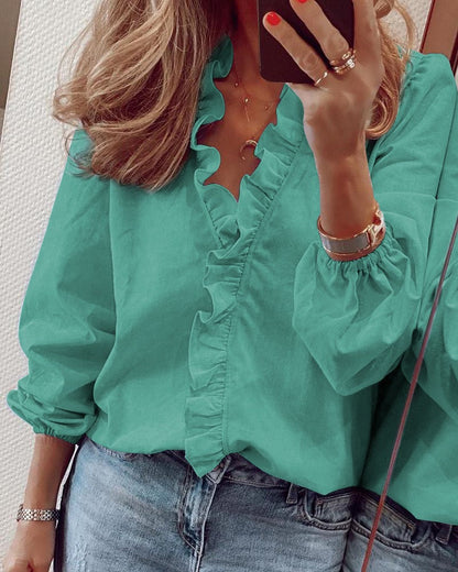 Blouse féminine légère à dentelles