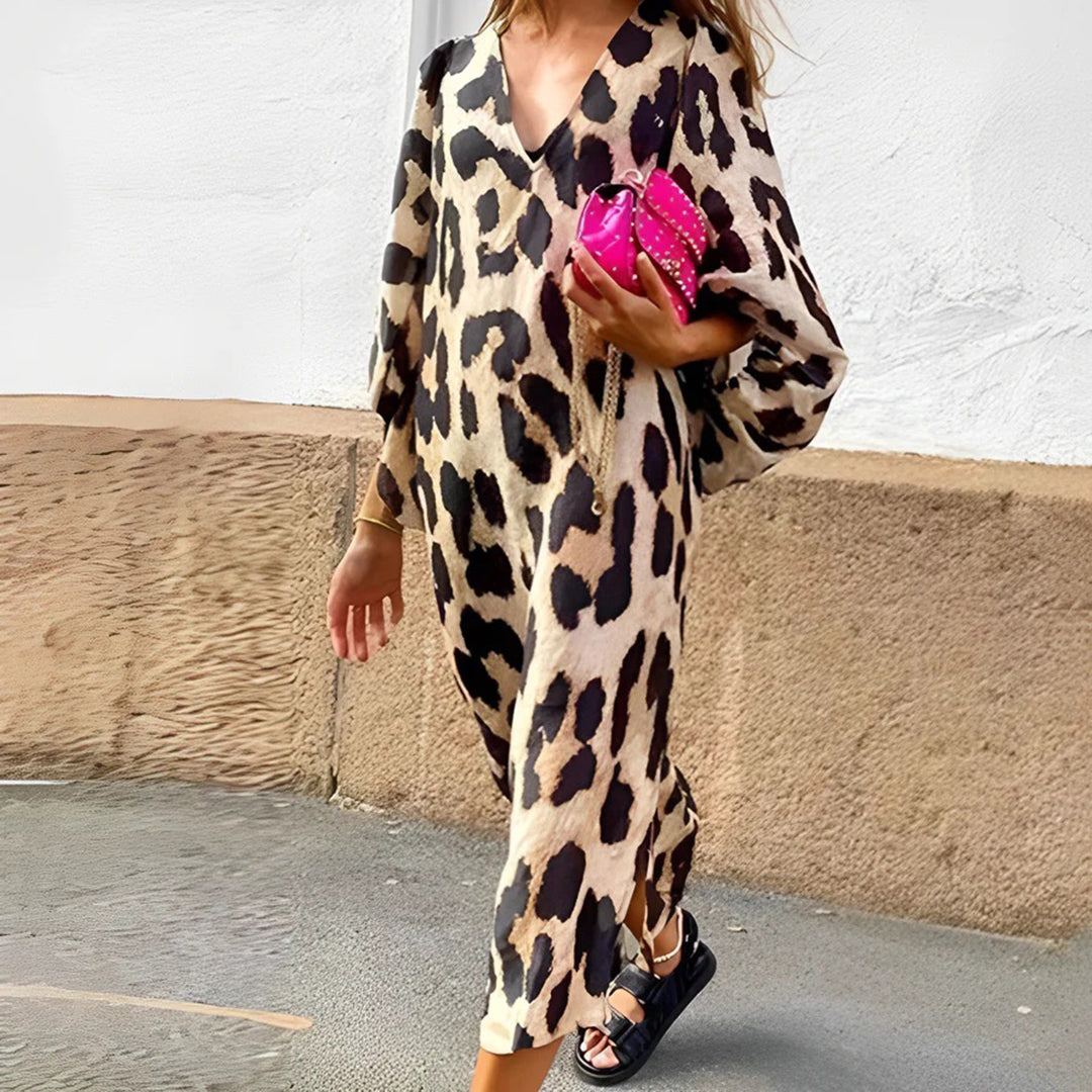 Robe Longue Animalière pour Femme - LuxeStyle