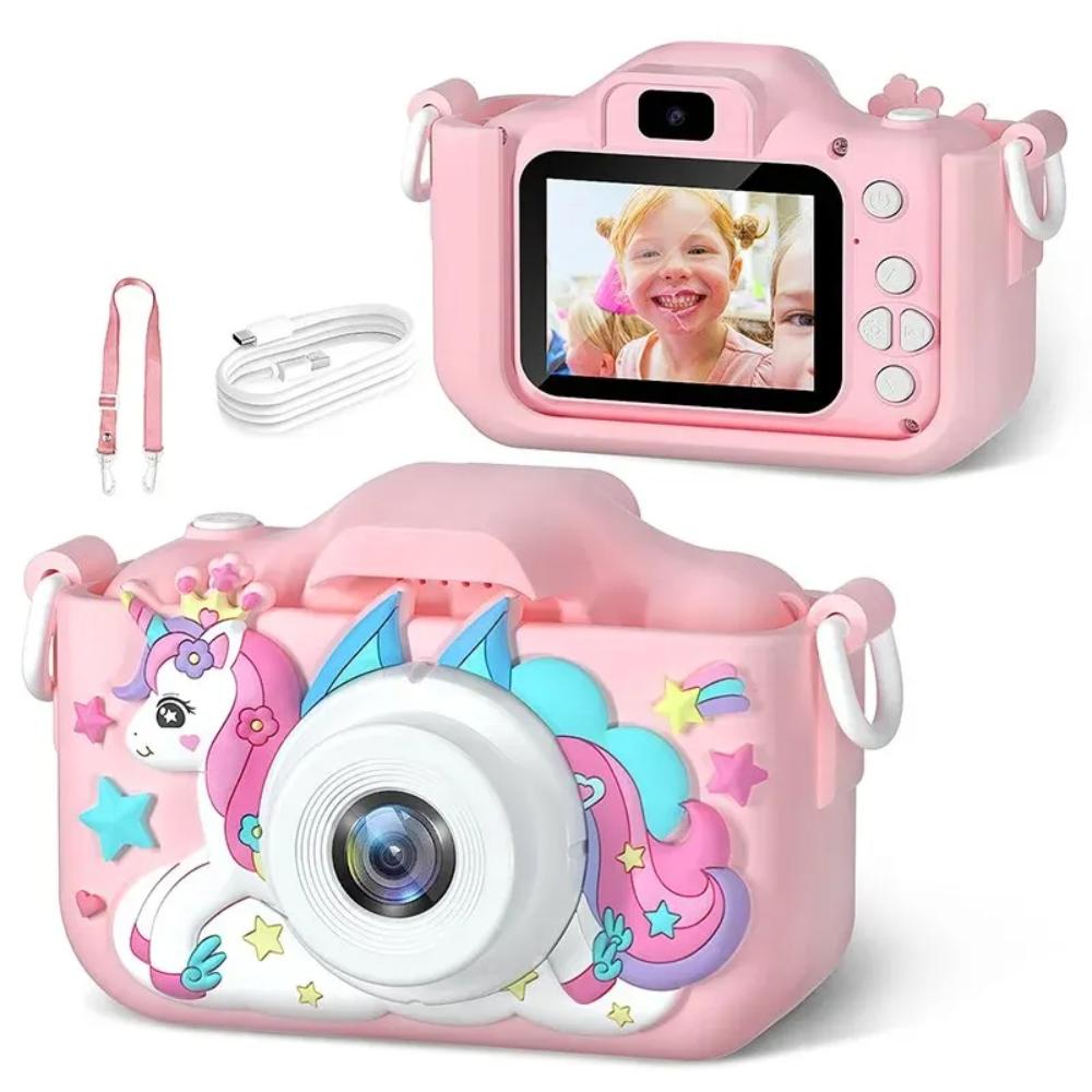 Appareil photo enfant créatif licorne rose