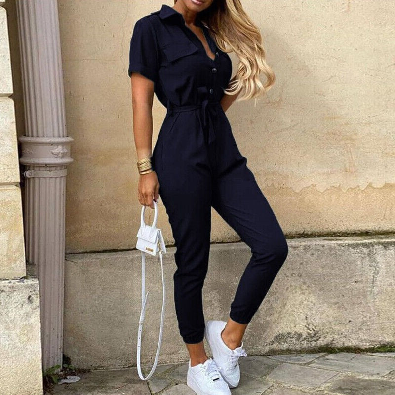 Combinaison Femme Rayée Été Décontractée