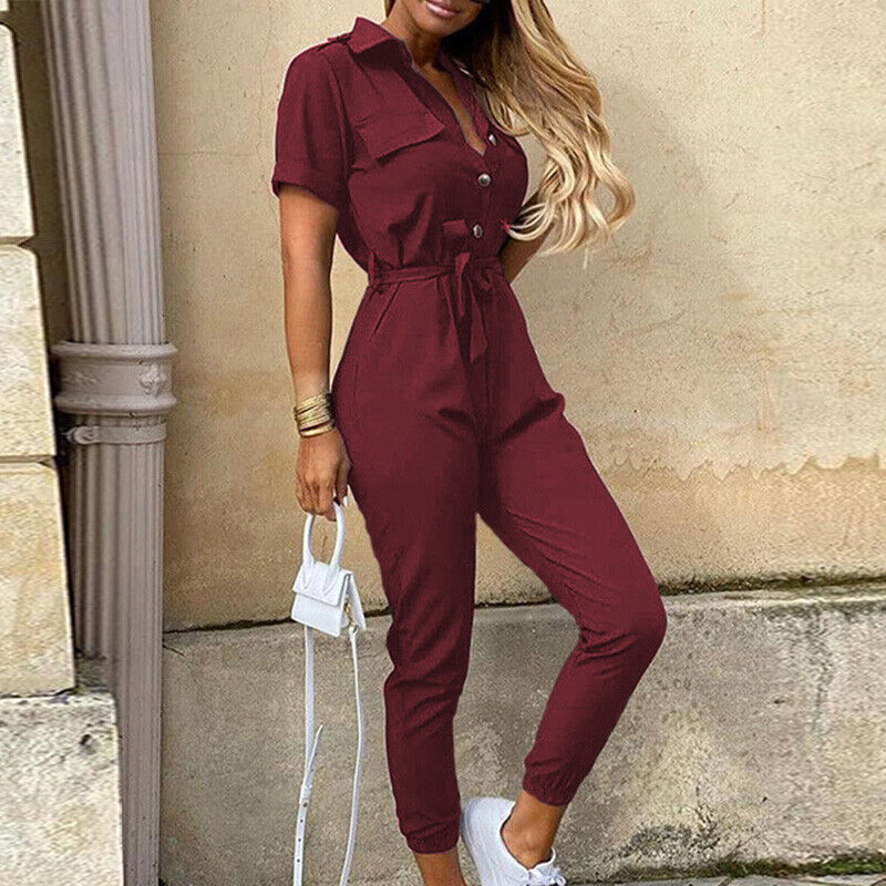 Combinaison Femme Rayée Été Décontractée