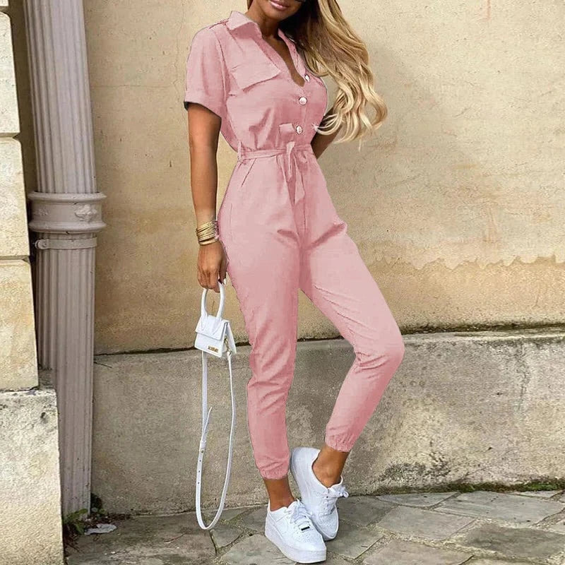 Combinaison Femme Rayée Été Décontractée