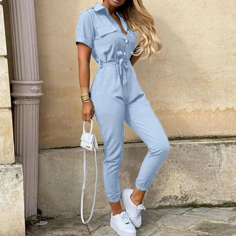 Combinaison Femme Rayée Été Décontractée
