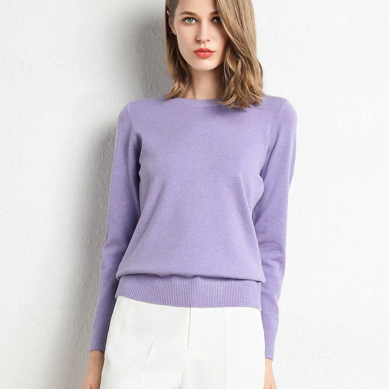 Pull Femme Noir Classique Manches Longues