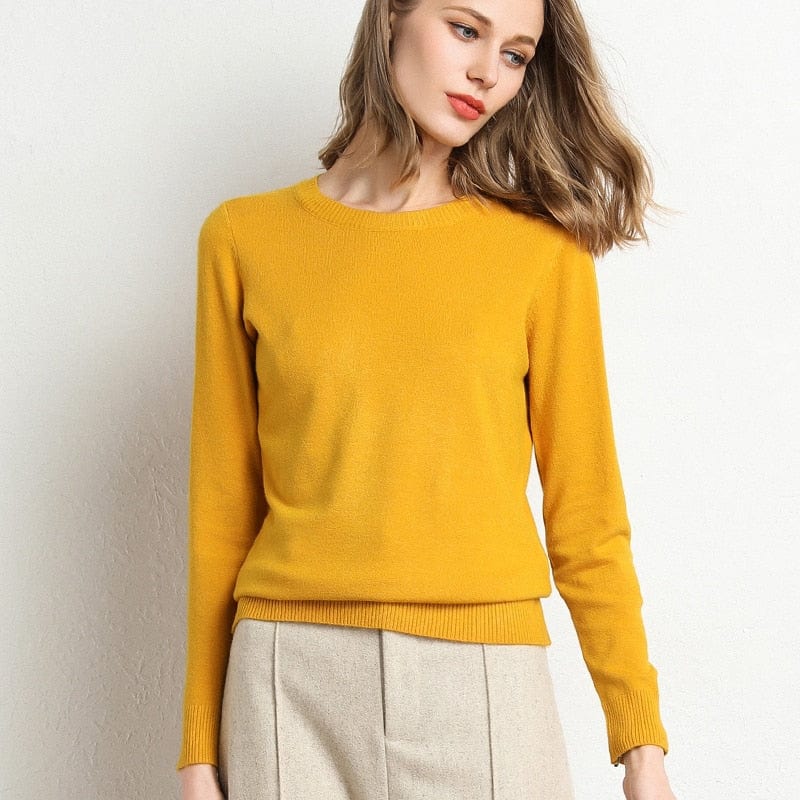 Pull Femme Noir Classique Manches Longues