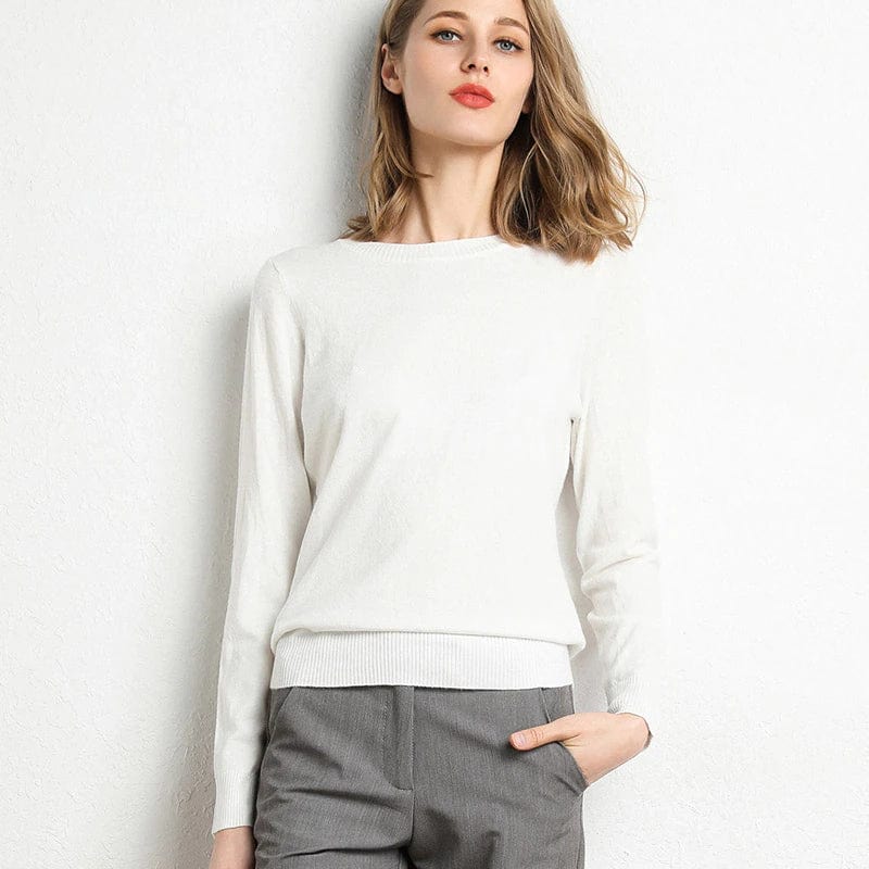 Pull Femme Noir Classique Manches Longues