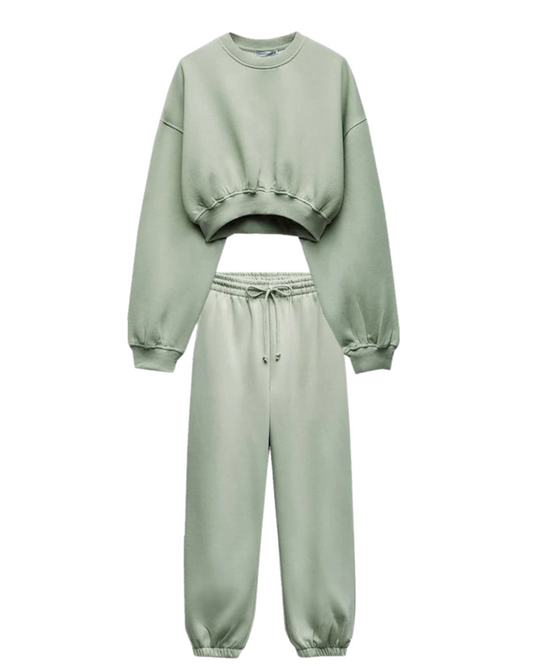 Ensemble Décontracté Femme - Crop Top et Legging pour un Look Relax - LuxeStyle