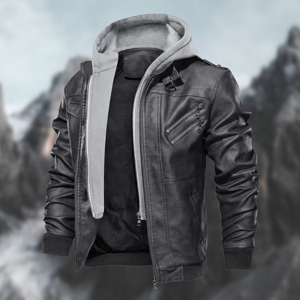 Veste à Capuche Élégante Zippée pour Homme Hiver