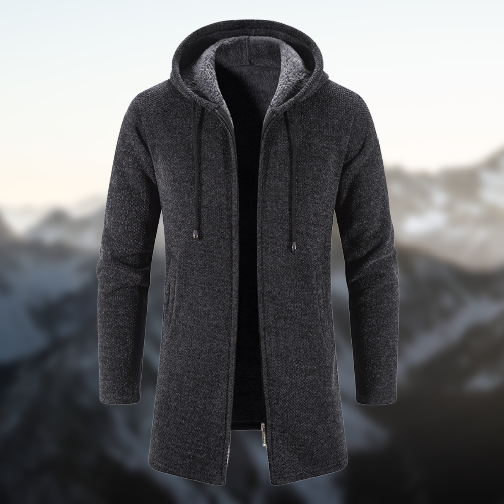 Veste Hivernale Élégante avec Capuche et Fermeture Éclair
