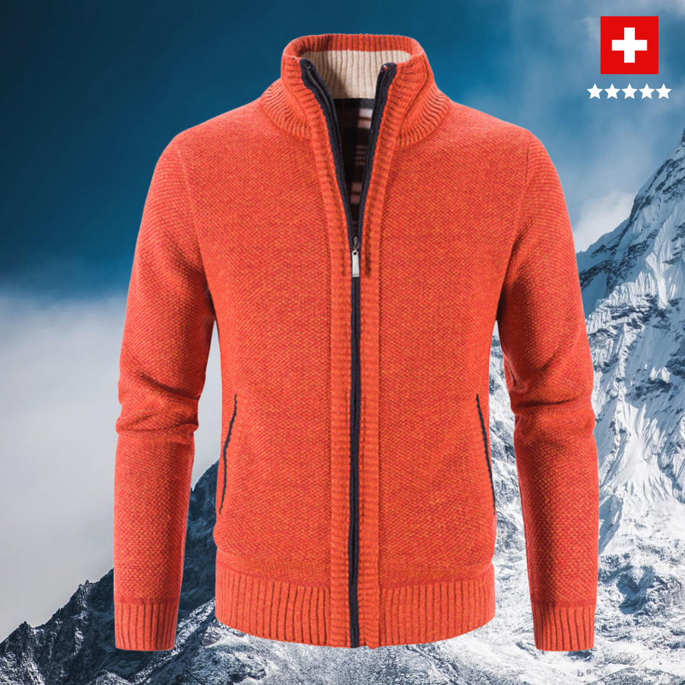 Blouson en laine bleu marine pour homme
