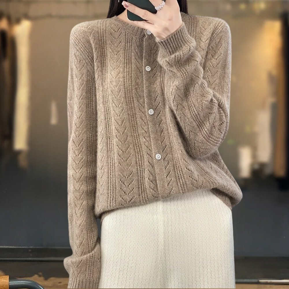 FREESIA - Cardigan Elégant en Tricot pour Femmes