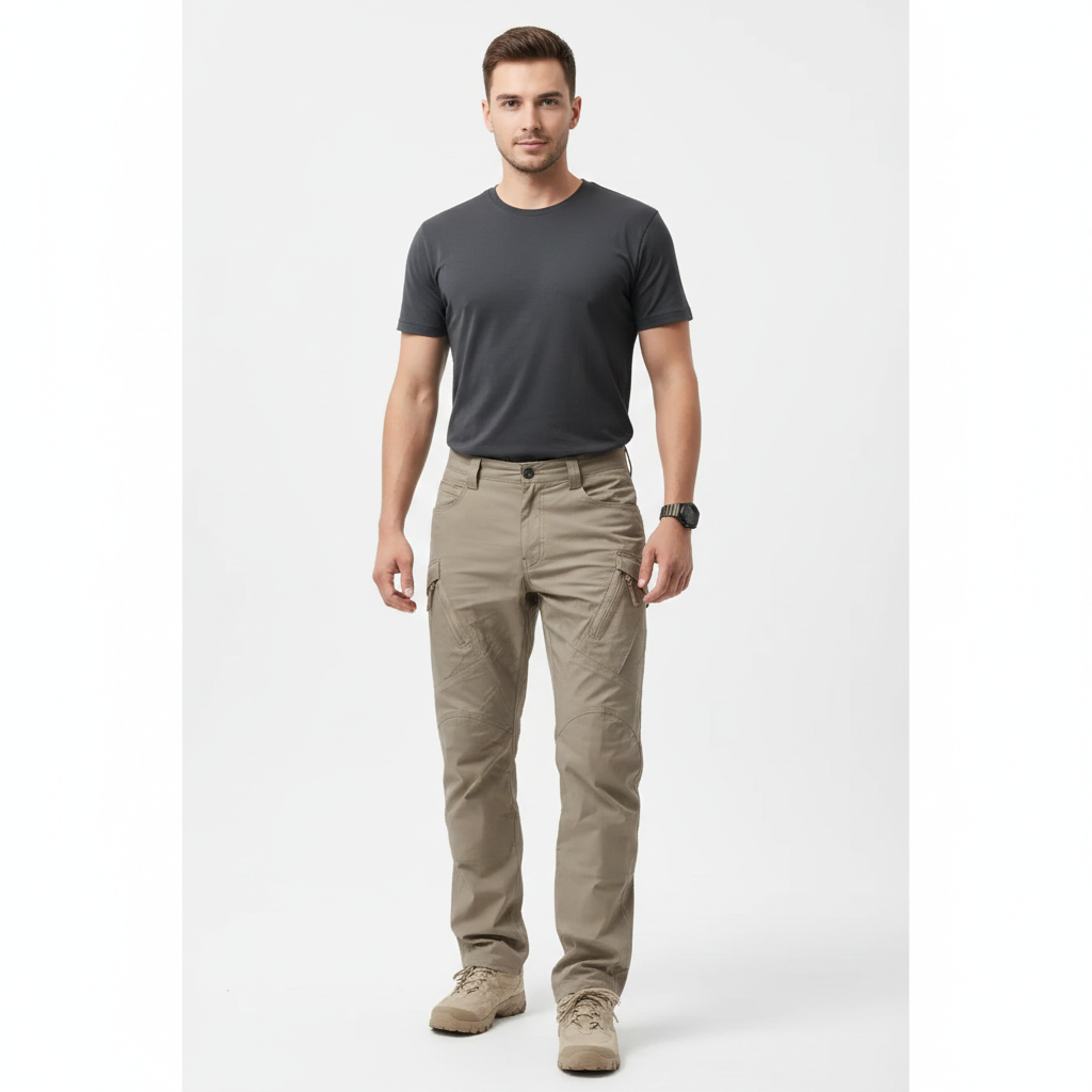Pantalon Cargo Robuste pour Homme - Pantalon Tactique Confortable avec Poches Multiples
