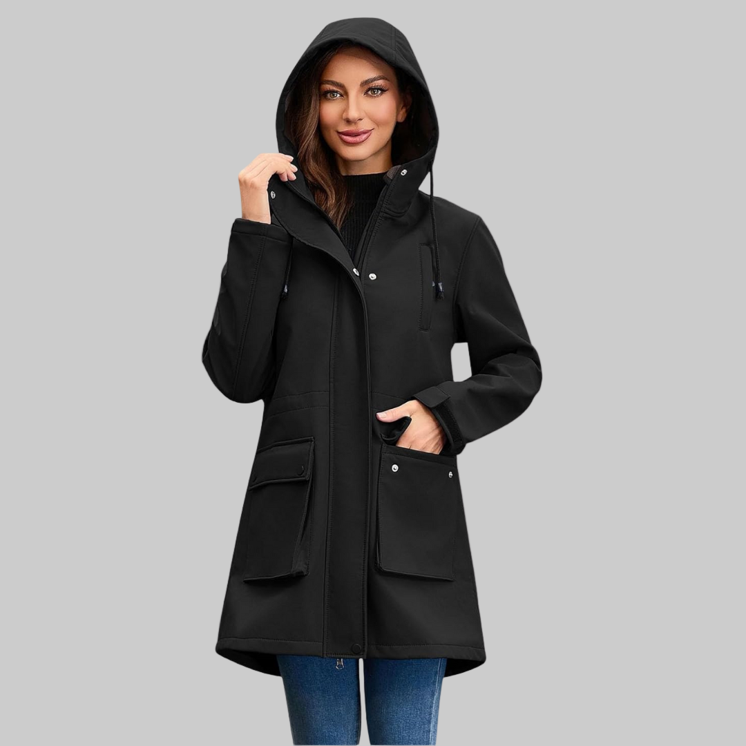 Veste Imperméable Femme avec Capuche pour Pluie et Randonnée